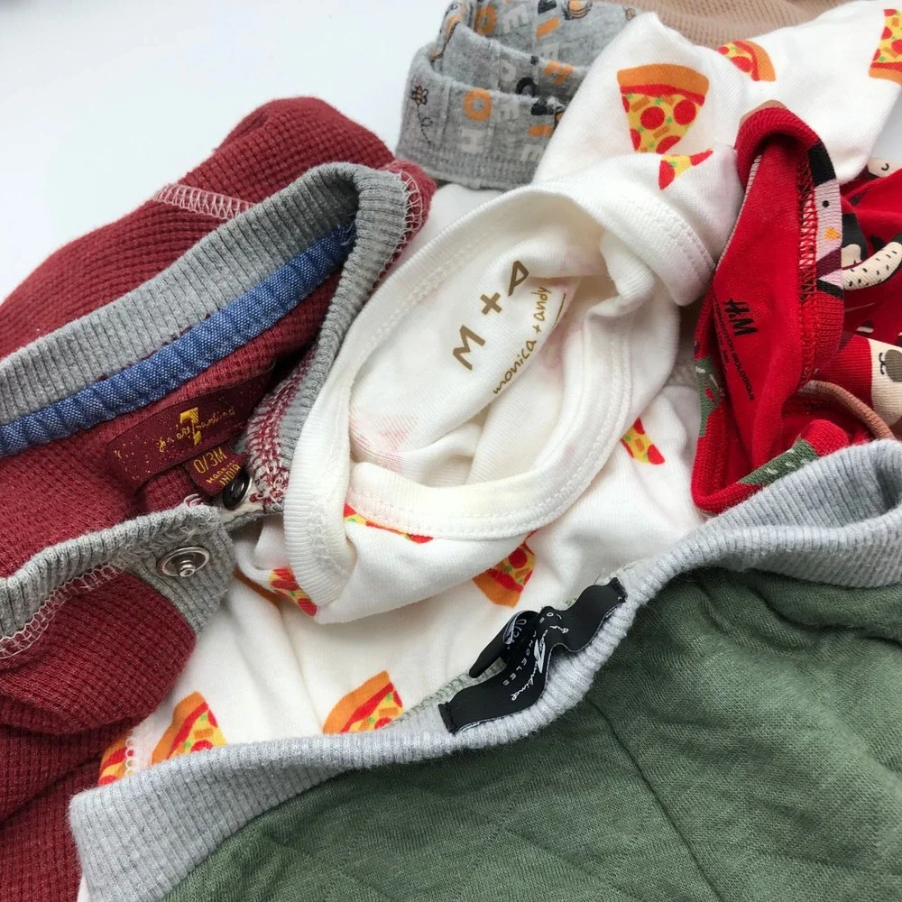 Baby Boys Newborn / 0-3M Fall Winter Clothing BUNDLE One Piece Pajamas Hanna